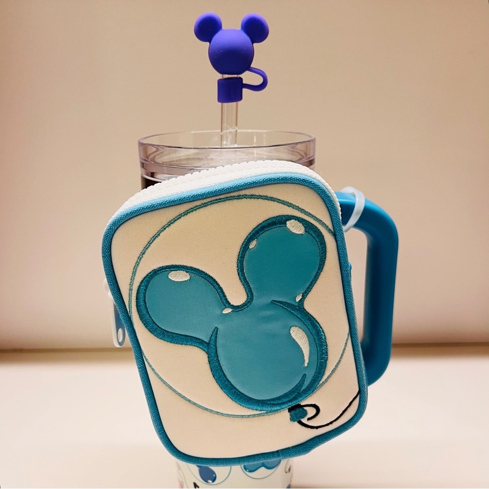 NEW Disney Mickey Balloons 30oz Insulated Stainless Steel Tumbler & Zip Case 🎈🎈🎈 - Picture 10 of 15